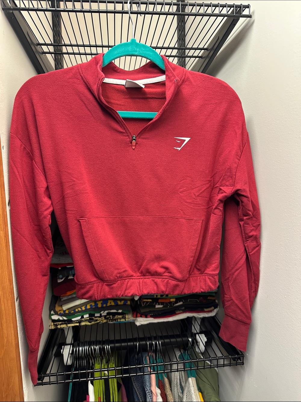 Gymshark Crimson Half-Zip Pullover
